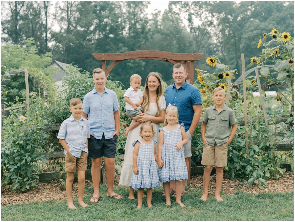 Lancaster County family photographer captures family in homestead garden session