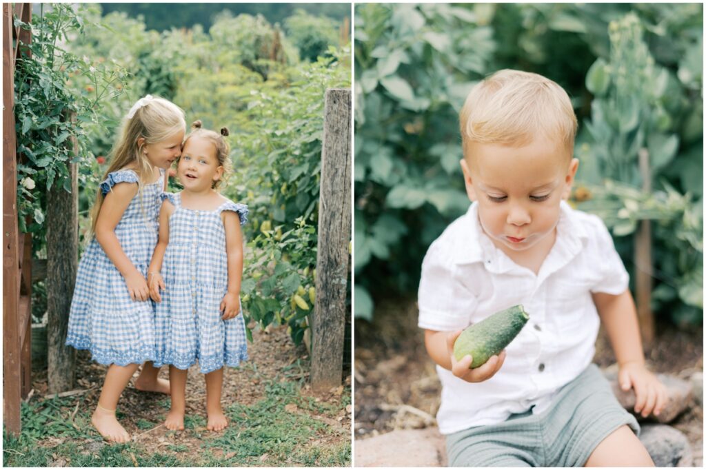 Lancaster County family photographer captures family in homestead garden session