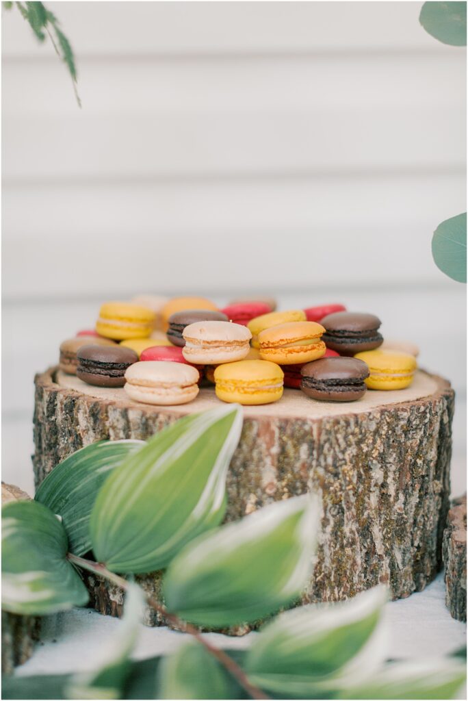 Macarons at baby shower